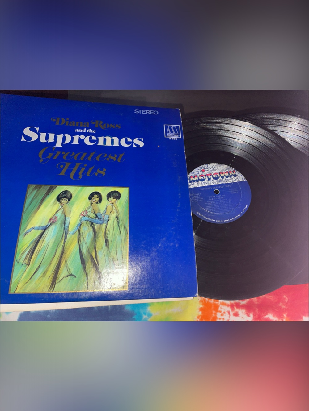 Supremes Greatest Hits Vinyl Records - Blue Album Cover